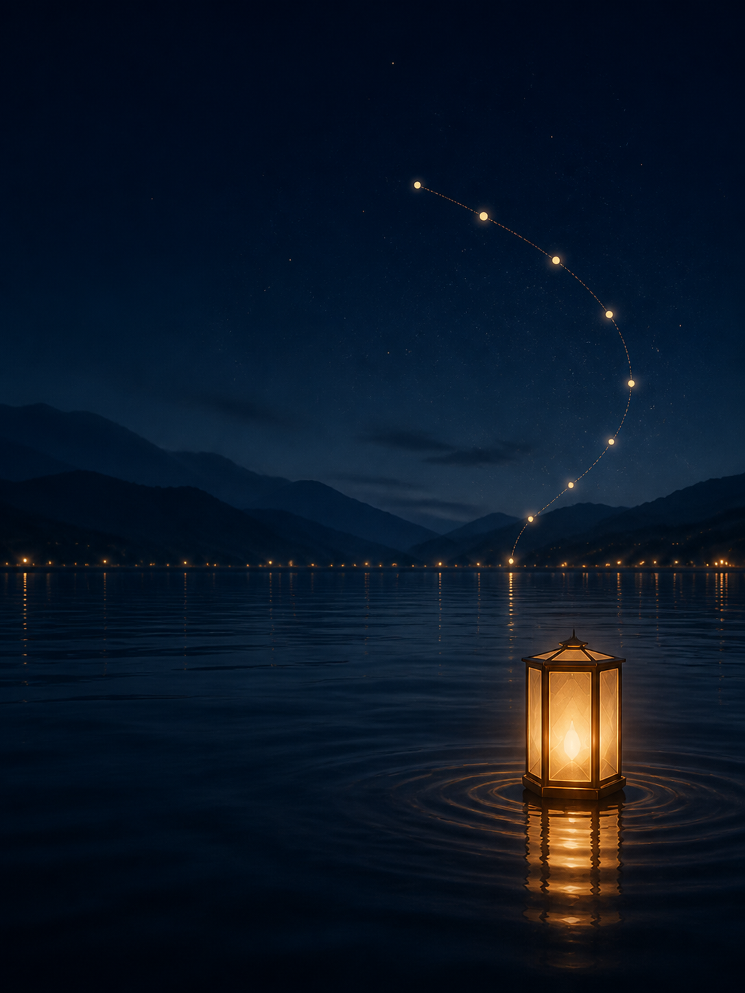 夜湖灯影与太长思纪念空间